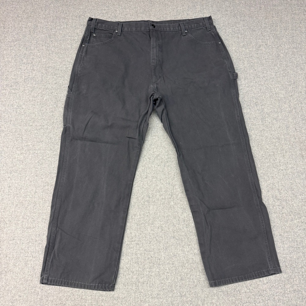 Dickies Carpenter Pants 42 x 30 Gray Relaxed Fit Duck Canvas Workwear 1939RSL